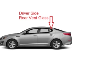Fits 2011-2015 Kia Optima 4Door Sedan Driver Side Left Rear Vent Glass Window - Picture 1 of 2
