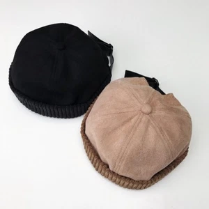 Hombres Dama Calavera Marinero Gorra Sombrero Gorro Gamuza Puño Enrollado Retro Sin Ala Cálido - Imagen 1 de 8