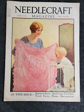Vtg Needlecraft Magazine June 1928 W Grotz Cover embroidery quilting crochet