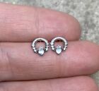 Sterling Silver Celtic Claddagh Stud Earrings, Celtic Jewelry, Post Earrings