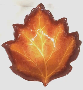 Brown Textured Leaf Shape Serving Bowl (MISPRINT) Better Homes and Gardens - Picture 1 of 6