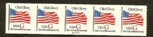 USA PNC SC# 2892 RED "G"-OLD GLORY (32c) WATER ACTIVATED MNH PL# S1111 ROULETTE - Picture 1 of 1