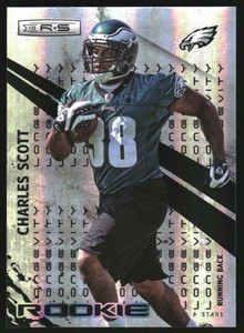 2010 R & S Longevity Parallel Silver Holofoil Eagles Card #180 Charles Scott /99