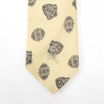 Corbata Condesa Mara Para Hombres 55 en Seda Marfil Enrejado Encaje Medallón Dillards Anchos Foto 1 de 4