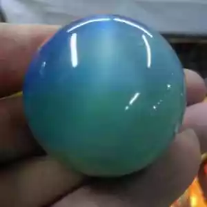 95g Rare Natural Quartz color Cat Eye Crystal Healing Ball Sphere 38-40mm Stand - Bild 1 von 5