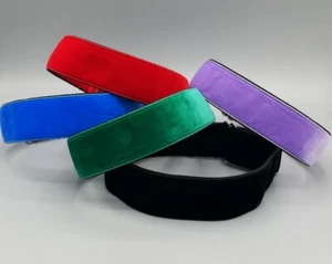 VELVET 2" Wide House Dog Collar Greyhound Lurcher Saluki Deerhound Sighthounds - Picture 1 of 31