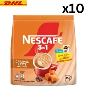 NESCAFE Caramel Latte 3 in 1 (23g x 15's) Instant Premix Coffee Beverage x 10 - Picture 1 of 5