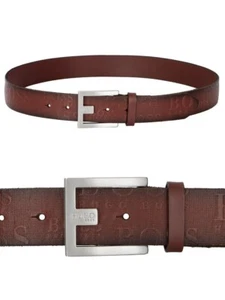 Hugo Boss C-Fleming 100% Cow Leather Belt Handmade brown 60407788 - Picture 1 of 6