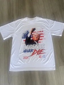 Donald Trump 2024 Make America Great Again Ear Blood Dripping T-Shirt MAGA FLAG - Picture 1 of 1