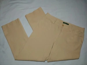Lauren Ralph Lauren Flat Front Stretch Chinos Woman's 8 Straight Leg Tan - Picture 1 of 12