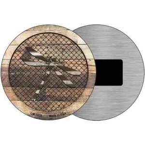Libélula Corrugada sobre Madera 3.5" Placa Imán Nevera Refrigerador Cocina - Imagen 1 de 2