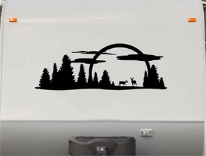 Casa rodante Deer Sunset Mountains cámper calcomanías de repuesto grandes hasta 60""L x 28"" de alto - Imagen 1 de 12