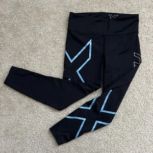 2XU Ice X Capri Compression Tights Leggings Active Running Wm Size Small Black - Picture 1 of 12