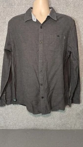 Billabong Mens Long Sleeve Cotton Shirt Colour Charcoal Size Large - Picture 1 of 9