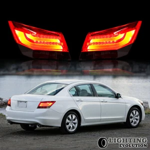 2008-2014 Tail Lights Assembly For Honda Accord 4 Door Sedan Red+Smoked Lens - Picture 1 of 13