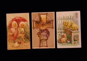 Konvolut 3 antike Tuck's Osterpostkarten, ungeteilte Rückseiten, verschickt - Bild 1 von 5
