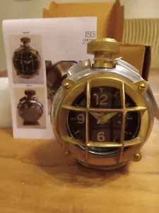 New Pendulux Canteen Table Clock in box Aluminum & Brass. GREAT GIFT! - Picture 1 of 8