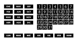 Spanish Whiteboard Calendar Magnet Bundle by DCM Solutions - Picture 1 of 18