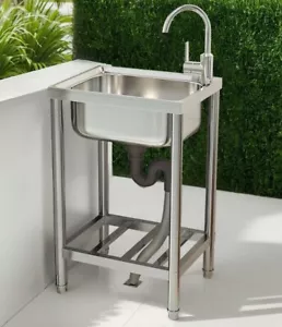 Edelstahl Spültisch Waschtisch Spülbecken Edelstahl Waschbecken für Restaurant - Bild 1 von 9