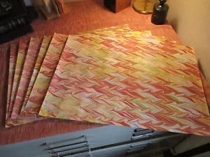 Schöne MARMORPAPIER SERIE 6 Bögen BUCHBINDER Buchbinderei BOOKBINDING Buchbinden - Bild 1 von 12