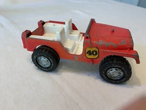 Hubley 1960s Jeep CJ-5 Orange Metal Lancaster USA PA Vintage Diecast - Picture 1 of 7