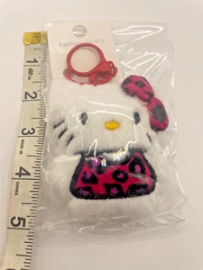 Gioielli Moda Hello Kitty Rosso Leopardo Peluche Charm Portachiavi Borsa Charm NUOVO - Foto 1 di 2