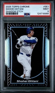 2025 Shohei Ohtani Topps Chrome Shadow Etch CASE HIT PSA 9 MINT POP 46 MVP - Picture 1 of 2