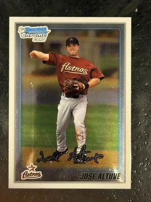 2010 年 Bowman Chrome #BCP137 Jose Altuve 1st Bowman Prospect RC(划痕) — 第 1/2 张图片