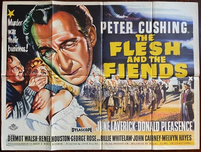 THE FLESH AND THE FIENDS  - british quad -  Peter Cushing - First Release - Bild 1 von 4