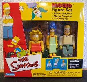 The Simpsons Homer Marge Lisa Blocko Set 2002 Playmates 070825DMT - Picture 1 of 3