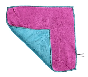Paño de microfibra de flor de cocina en turquesa/rosa 30 x 30 cm - Imagen 1 de 1