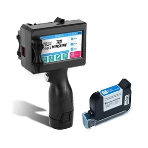 Handheld inkjet printer with variable data for printing date, logo text on conca - Afbeelding 1 van 6