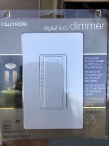 Brand New Lutron Maestro Duo MAW-600H-WH Digital Fade Dimmer