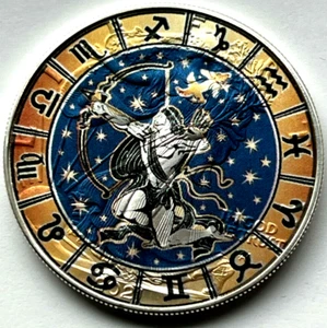 Sagittarius Zodiac American Silver Eagle 1oz .999 Limited Ed. Silber Dollar Münze - Bild 1 von 4