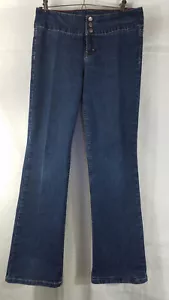 Tommy Hilfiger Jeans Womens Size 4 Flare Blue Cotton/Poly Blend Tall Boot Used - Picture 1 of 12