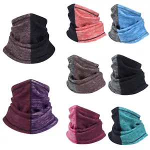 Men Women Winter Neck Gaiter Scarf Ski Cycling Warmer Fleece Windproof Face Mask - Picture 1 of 48