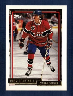 1992-93 Topps Gold Russ Courtnall #276 Montreal Canadiens NM/MT+ - Image 1 of 2