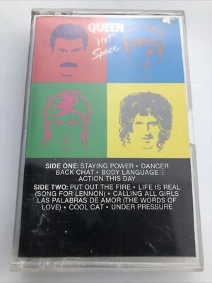 QUEEN Hot Space Cassette Tape 1982 Classic Rock - Image 1 of 3