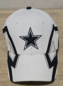 New Era 39Thirty Dallas Cowboys Hat Cap Embroidered One Size Hook & Loop White - Picture 1 of 9