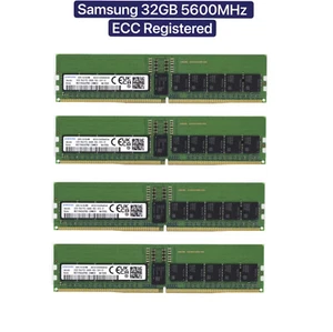 Samsung 128GB (4X32GB) DDR5 5600MHz ECC Registered RDIMM Memory M321R4GA3PB0-CWM - Picture 1 of 5