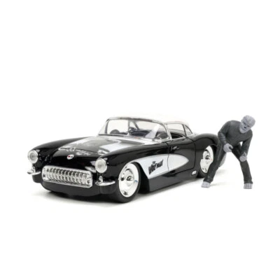 1:24 Jada - Universal Monsters - Chevrolet Corvette 1957 con figura de Wolfman Foto 1 de 3
