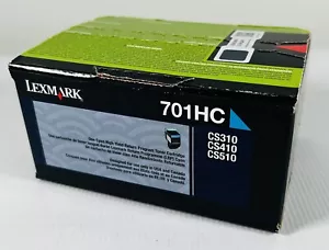 Lexmark 701HC Cyan High Yield Toner Cartridge (CS310, CS410, CS510) New - Picture 1 of 6