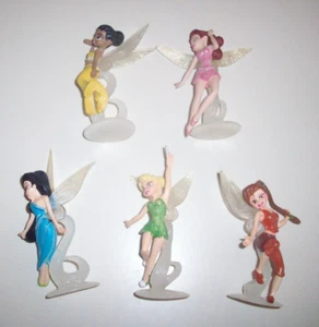 Disney Tinkerbelle & Pixie Hollow Fairies Lot of 5 PVC Figures / Cake Toppers - Picture 1 of 2