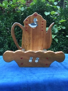 Antique Primitive Planter Garden COUNTRY DUCK GOOSE Teapot Coffee Pot Handmade - Picture 1 of 6