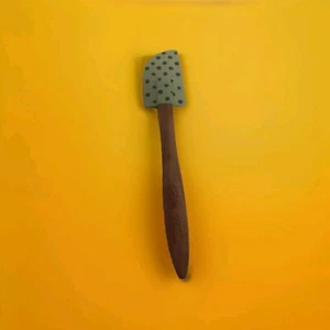 Pioneer Woman Polka Dot Aqua/wooden Handle Spatula - Picture 1 of 5