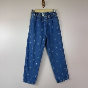 BDG Embroidered Denim Beach Pant - Smiley Face Size Small Straight Leg
