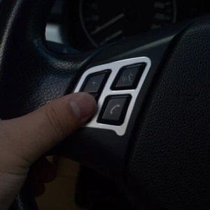 For BMW 3-Series 2005-2011 2012 Silver Aluminum Steering Wheel Button Frame Trim - Picture 1 of 8