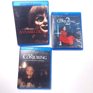 The Conjuring 1 and 2 Very Good Condition Blu-ray + Annabelle Blu-ray + DVD - Imagen 1 de 6