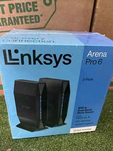 Linksys Arena Pro 6 WiFi 6 Dual Band Mesh Router 2 Pack AX3200 System E8452 NEW - Picture 1 of 3