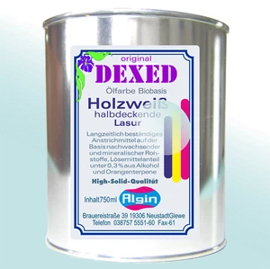 Weißlasur Fasersichtanstrich 750 ml Dose Leinölfirnis weiß Ölfarbe - Bild 1 von 2